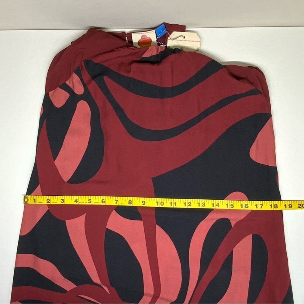 NWT | Farm Rio x Anthropologie | Floral-Print Maxi Dress | Orange D/F | Small - Picture 9 of 16